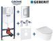 Комплект инсталляции Grohe Rapid SL 3884000G с унитазом Geberit One Rimless 500.202.01.1 с сиденьем Duroplast SoftClose