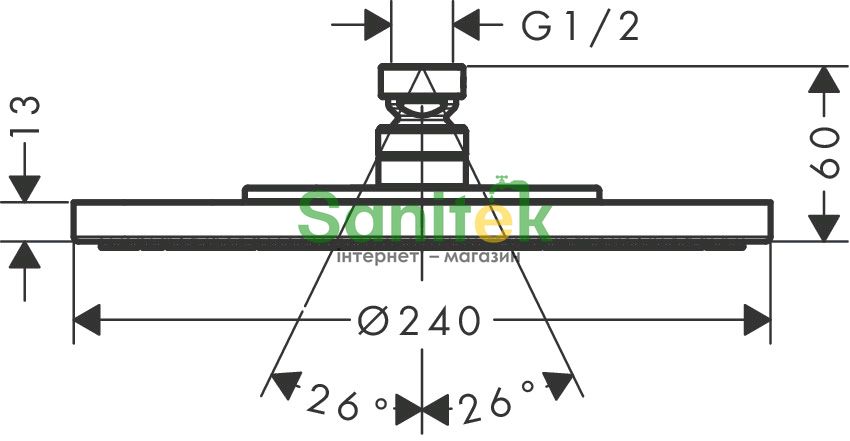 Верхній душ Axor Starck 240 мм 28494140 бронза 261915 фото