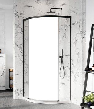 Бічна стінка Radaway Idea Black PDD 90x80 R (387150-54-01) чорний профіль/скло прозоре 280713 фото