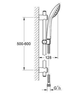 Душовий набір Grohe Vitalio Joy 110 Mono 27322000 (хром) 91333 фото