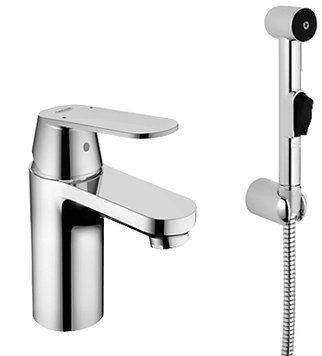 Смеситель для умывальника Grohe Eurosmart Cosmopolitan 23125000 с гигиеническим душем (хром) 116525 фото