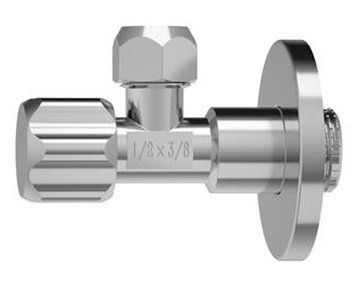 Кутовий вентиль Koller Pool KP-3019 1/2"х3/8" (хром) 932759 фото