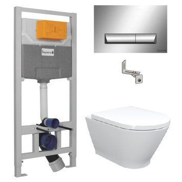 Комплект инсталляции Imprese i8120 с унитазом Imprese Lednice Rimless c06807900 с сиденьем Soft Closing 829972 фото