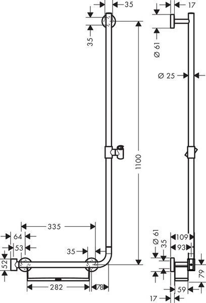 Душова штанга Hansgrohe Unica Comfort 26404400 R (хром/білий) 135778 фото