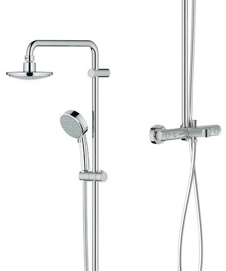 Душова система Grohe New Tempesta Cosmopolitan 160 26223000 з термостатом (хром) 130688 фото