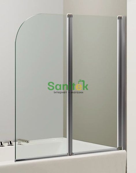 Шторка для ванны Eger 599-121CH хромированный профиль/стекло прозрачное 126546 фото