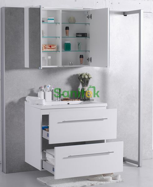 Зеркало для ванной комнаты Fancy Marble (Буль-Буль) MC-10 (ШЗ-10) белое 128815 фото