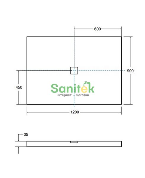 Душовий піддон Besco Nox Ultraslim 120x90 BMN120-90-CC чорний/чорний 371532 фото