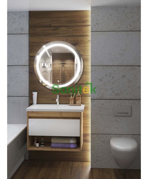 Зеркало для ванной комнаты Мойдодыр Sunny 70х70 S (00-0006243) с LED-подсветкой с сенсором 519415 фото