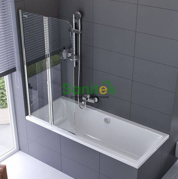 Шторка для ванны Excellent Axel (KAAX.1309.800.LE) профиль хром/стекло прозрачное, левая 269700 фото