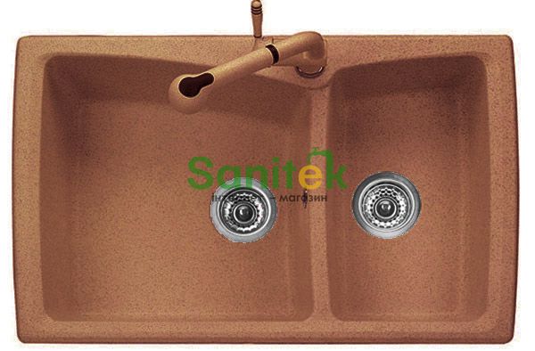 Гранітна мийка Telma Vogue HR0792 Granite/Metal (70 copper) 148094 фото