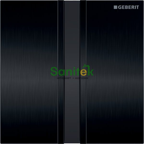 Смывная клавиша для писсуара Geberit Sigma 50 (116.036.QD.1) электронная от батарейки (чёрный хром/матовый) 386115 фото