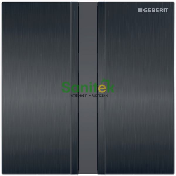 Змивна клавіша для пісуару Geberit Sigma 50 (116.036.QD.1) електронна від батарейки (чорний хром/матовий) 386115 фото