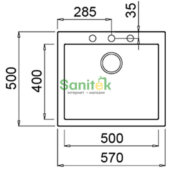 Гранітна мийка Teka Forsquare 50.40 TG (115230009) білий 418753 фото