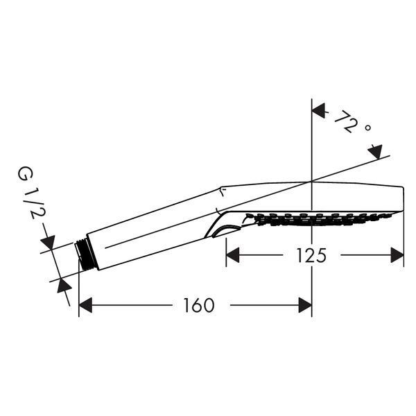 Душевая лейка Hansgrohe Raindance Select S 120 3jet P 26014670 (чёрный матовый) 540697 фото