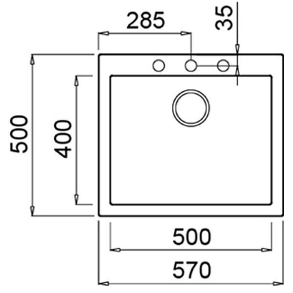Гранітна мийка Teka Forsquare 50.40 TG (115230009) білий 418753 фото
