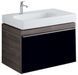 Тумба с умывальником Geberit Citterio 75 см (500.557.JJ.1/500.545.01.1) серо-коричневый дуб/чёрное стекло 523496 фото 1