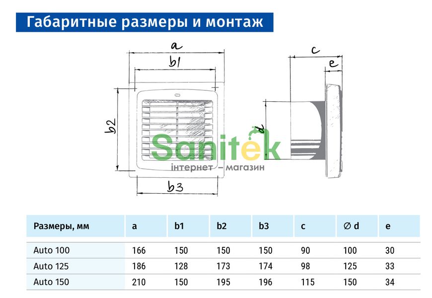 Вентилятор Blauberg Auto 100 Т 358635 фото