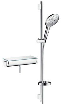 Смеситель для душа Hansgrohe Ecostat Select 27037000 с термостатом (хром) 92326 фото