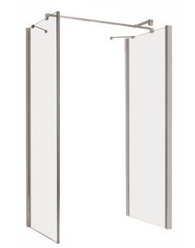 Боковая стенка Radaway Almatea KDJ+S/R2 80x120x80 (31542-01-01R2) профиль хром/стекло прозрачное 209769 фото
