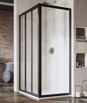 Душова кабіна Ravak Supernova ASDP3+APSS 100x80 (00VA03R2Z1+940403R2Z1) чорний профіль/скло Transparent 825966 фото