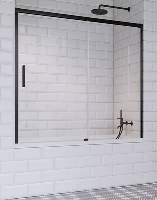 Шторка для ванны Radaway Idea Black PN DWJ 150 R (10003150-54-01R) чёрный профиль/стекло прозрачное 281025 фото