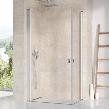 Душевая кабина Ravak Chrome CRV1 100x80 (1QVA0U01Z1+1QV40U01Z1) сатиновый профиль/стекло Transparent 279552 фото