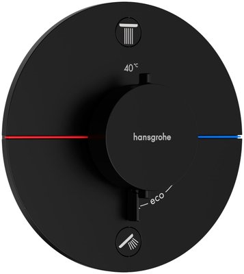 Змішувач для ванни и душа Hansgrohe ShowerSelect Comfort S 15556670 скрытого монтажа с термостатом (чёрный матовый) 694183 фото