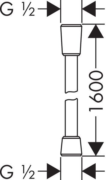 Душевой шланг Hansgrohe Isifex 28276700 (160 см) белый матовый 304779 фото