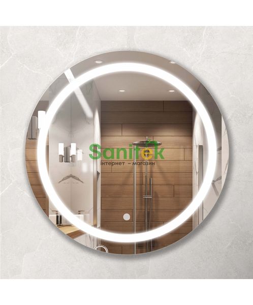 Дзеркало для ванної кімнати Мойдодир Sunny 80х80 S (00-0006244) з LED-підсвічуванням із сенсором 519416 фото