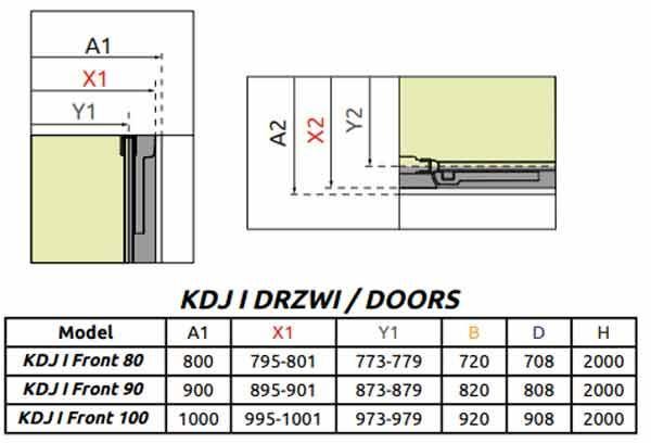 Душова кабіна Radaway Arta KDJ I 90x100 L (386082-03-01L+386022-03-01) профіль хром/скло прозоре 267448 фото