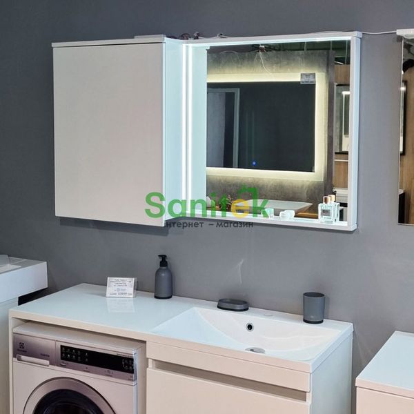 Зеркало для ванной комнаты Fancy Marble (Буль-Буль) Jamaica 125 (2807 ШН) белое правое 370117 фото