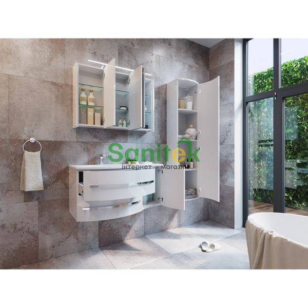 Дзеркало для ванної кімнати Ювента Botticelli Vanessa VnМС-100 (біле) 283077 фото