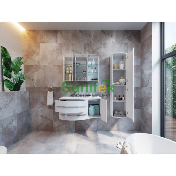 Дзеркало для ванної кімнати Ювента Botticelli Vanessa VnМС-100 (біле) 283077 фото