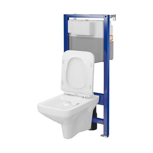 Комплект установки Cersanit Aqua 50 C39 механіка з унітазом Como Clean On з сидінням Soft Closing (S701-818) 952031 фото