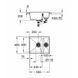 Гранитная мойка Grohe K500 56x46 (31648AP0) чёрный гранит 277138 фото 3