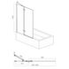 Шторка для ванни Volle 100 (10-11-102) профіль хром/скло прозоре 370512 фото 2