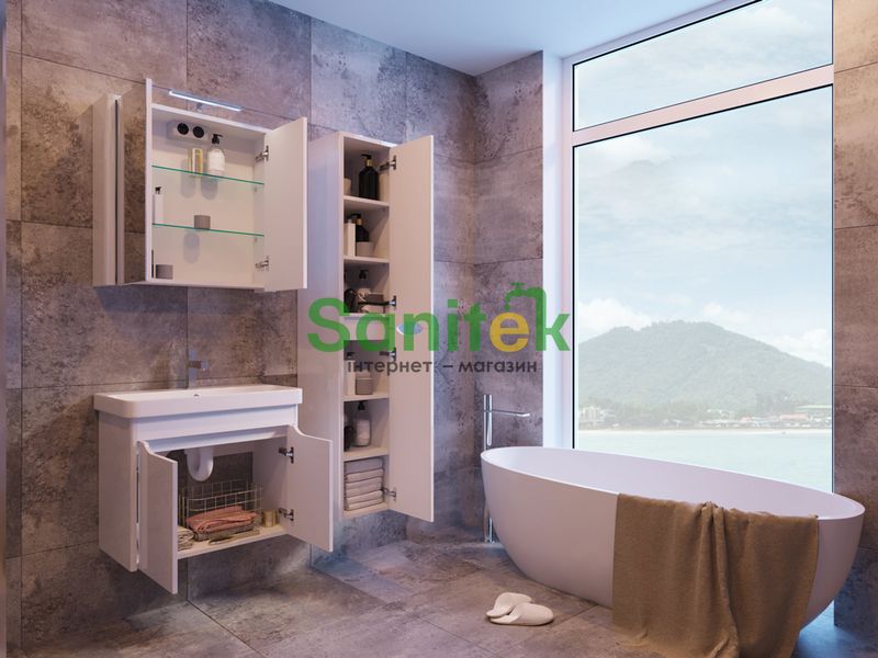 Пенал для ванної кімнати Ювента Livorno LvrP-170 (структурний білий) 327156 фото