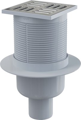 Душевой трап Alcaplast APV32 (105x105/50мм) с прямым подводом, с гидрозатвором Smart 142400 фото