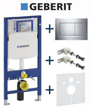 Инсталляция для унитаза Geberit Duofix Sigma 111.300.00.5 4в1 (клавиша Sigma 30 хром/матовая/хром) 692924 фото