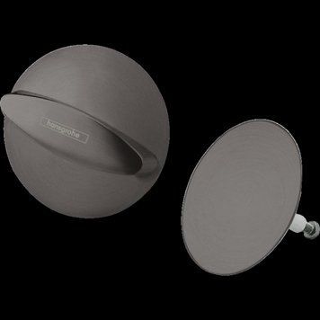 Накладка для сифона на ванну Hansgrohe Flexaplus 58185340 (чёрный хром) 304730 фото