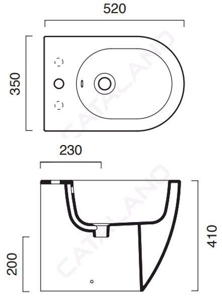 Біде підлогове Catalano Sfera 1BIC52MS (коричневий матовий) 159368 фото