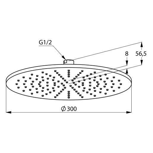 Верхний душ Kludi A-Qa 643308700 (300 мм) чёрный матовый 324600 фото