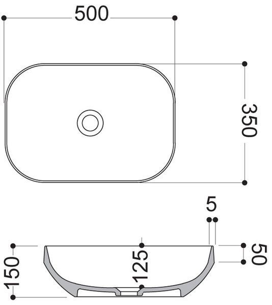 Умивальник Axa Decus 50х35 см 8520001 331881 фото