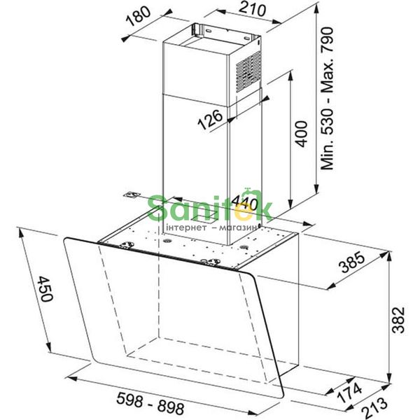 Вытяжка кухонная Franke Smart Vertical 2.0 FPJ 615 V BK/DG A (330.0573.294) 324359 фото