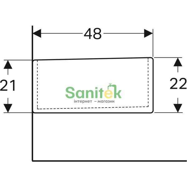 Умивальник Geberit Publica 48x39 см 108000000 для ніг (без отвору та переливу) 278394 фото