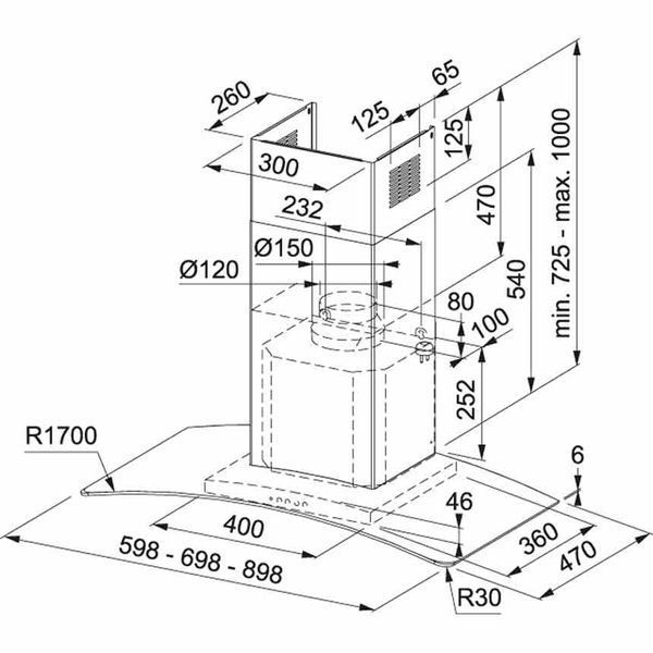 Вытяжка кухонная Franke Glass Soft FGC 625 XS NP (325.0591.034) 492458 фото