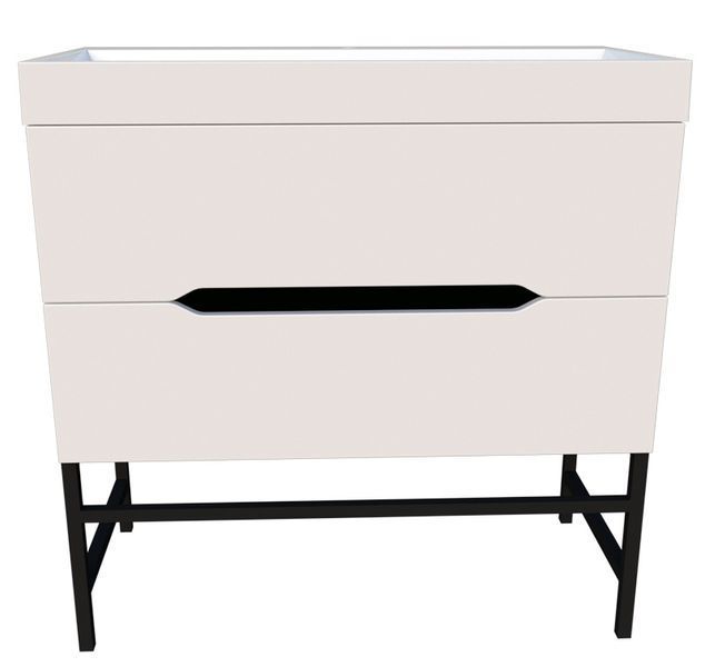 Тумба с умывальником Fancy Marble (Буль-Буль) Stella 100 Stiven (белая) с каркасом 1007509 фото