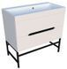 Тумба с умывальником Fancy Marble (Буль-Буль) Stella 100 Stiven (белая) с каркасом 1007509 фото 4