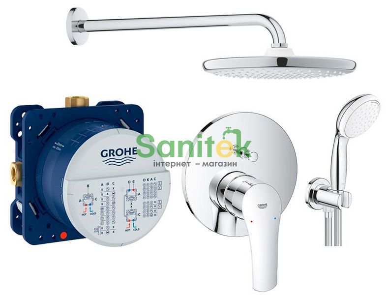 Душевая система Grohe New Tempesta UA26416SC3 (26668000+26406001+35600000+24043003) хром 538678 фото